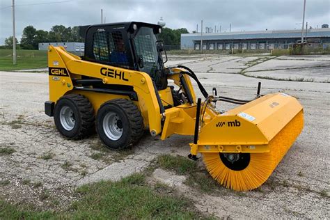 skid steer broom attachment|rotary broom for skid steer.